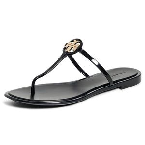 Tory Burch Women's Mini Miller Thong Flip Flops, Perfect Black, 7 Medium US